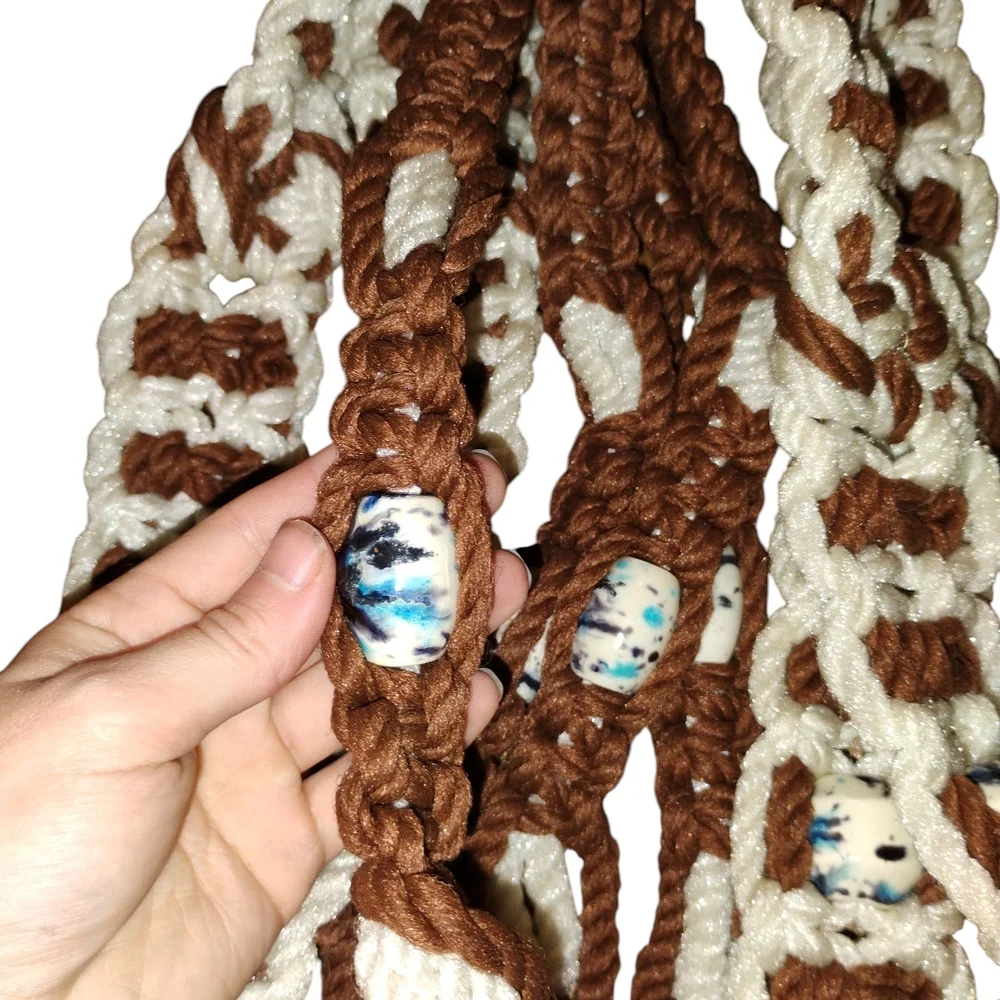 70's Macrame Ceiling Plant Pot Holder